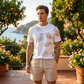 Ensemble 2 Pièces Imprimé Homme – T-Shirt & Short d'Été