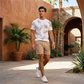Ensemble 2 Pièces Imprimé Homme – T-Shirt & Short d'Été