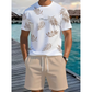 Ensemble 2 Pièces Imprimé Homme – T-Shirt & Short d'Été