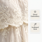 Robe Maxi Élégante en Dentelle Blanche à Bretelles Spaghetti pour Femme