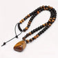 📢 −50% ! ⏰ Collier Perles Œil de Tigre Homme – Pierre Naturelle Premium, Cordons Tressé Artisanal & Chaîne Épi – Accessoire Chic pour le Quotidien et les Soirées ✨🧿