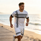 👕 50% DE RÉDUCTION ☀️ Ensemble athlétique 2 pièces – Tissu respirant & taille élastique – Imprimé 3D, parfait pour le gym, la course ou le quotidien 💪✨🩳