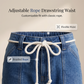 👖 50% DE RÉDUCTION 🌿 Pantalon cargo large – Taille cordon, grandes poches & coupe relax – Idéal pour le quotidien, les voyages ou les sorties – bleu, tailles S à 3XL ✨💙👖