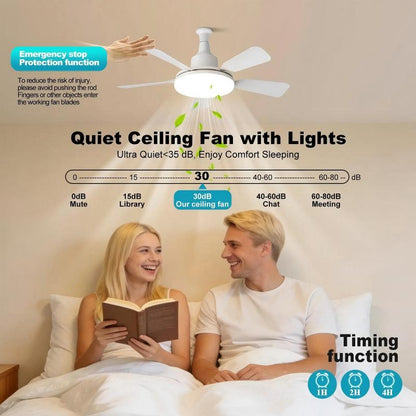 🏆 Dernier jour des soldes : 50% de réduction 🔥 Lampe-Ventilateur LED SmartBreez 40W — 20,5, ultra-silencieuse avec télécommande 🎯 | Idéale pour la chambre 😴, la cuisine 👩‍🍳 et le garage