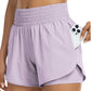 📢📢50 % DE RÉDUCTION !! ⏰ Short de Yoga Athlétique Femme Double Couche - Short de Gym