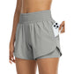 📢📢50 % DE RÉDUCTION !! ⏰ Short de Yoga Athlétique Femme Double Couche - Short de Gym