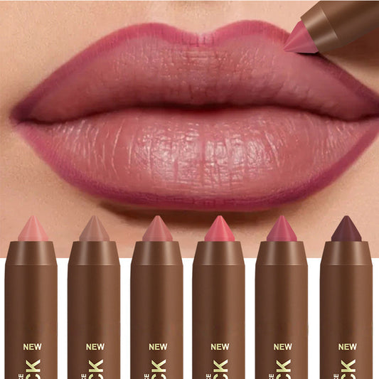 💄 -50% ! Crayon à Lèvres Mat Longue Tenue pour Femme | 2-en-1 Contour & Rouge à Lèvres | Hydratant & Non Desséchant | Pointe Triangulaire de Précision | 6 Couleurs ✨