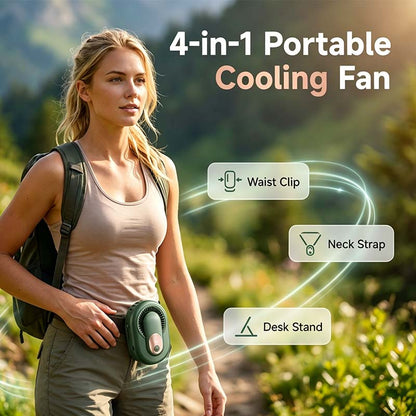 📢 -50% !! ⏰ Ventilateur de Taille Portable 4-en-1 – Turbo 5 Vitesses, Clip Ceinture Mains Libres & Écran LED Digital – Idéal pour le Travail, le Sport et les Voyages 🌬️