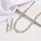 💎 50% DE RÉDUCTION! ✨ Parure Collier & Boucles d'Oreilles en Strass – Design griffe, chaîne élégante & éclat scintillant – Parfaite pour sublimer vos tenues de soirée 🌟