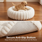 🐱💤 Panier rond apaisant ultra-doux pour chat et chien – Bordure surélevée, nid douillet parfait pour des siestes sereines 🐶☁️