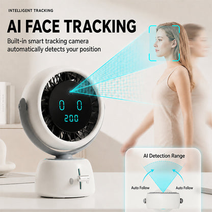 Ventilateur de Bureau à Suivi Facial Intelligent
