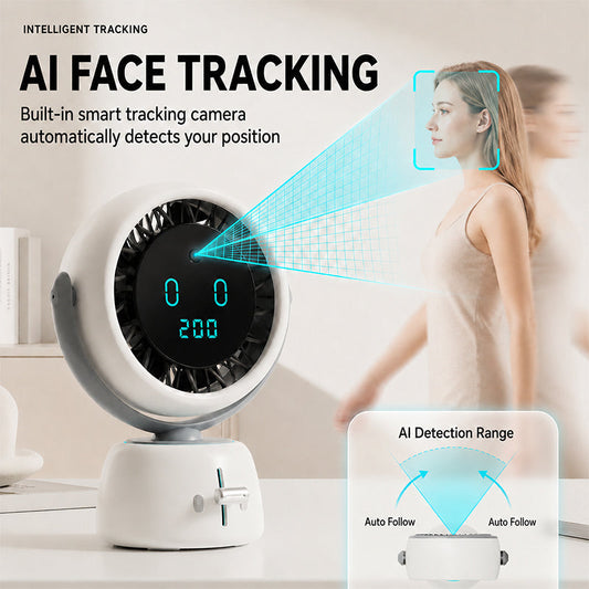 Ventilateur de Bureau à Suivi Facial Intelligent