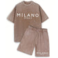 Ensemble T-Shirt et Short Décontracté pour Homme