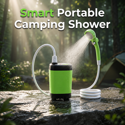 Douche de Camping Portable avec Pompe Rechargeable
