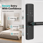 🚪 50% DE RÉDUCTION ! 🔒 Serrure Digitale Intérieure – Alliage Aluminium – Biométrique & Sans Perçage for Portes en Bois