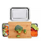 🔪 60% DE RÉDUCTION! 🥗 Planche à Découper en Bois & Acier Inoxydable – Bacs coulissants intégrés, durable & facile à nettoyer – Parfaite pour une cuisine organisée 🧑‍🍳