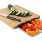 🔪 60% DE RÉDUCTION! 🥗 Planche à Découper en Bois & Acier Inoxydable – Bacs coulissants intégrés, durable & facile à nettoyer – Parfaite pour une cuisine organisée 🧑‍🍳