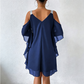 🌿 50 % DE RÉDUCTION MAINTENANT ! 💞Robe fluide à encolure en V et épaules dénudées pour femme