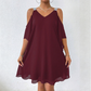 🌿 50 % DE RÉDUCTION MAINTENANT ! 💞Robe fluide à encolure en V et épaules dénudées pour femme