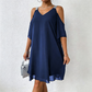 🌿 50 % DE RÉDUCTION MAINTENANT ! 💞Robe fluide à encolure en V et épaules dénudées pour femme