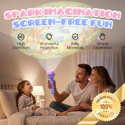 🧠 -50% ! 🌟 Projecteur d’Histoires pour Enfants – ABS – Cartes Interchangeables Animaux & Lettres – Stimule Imagination et Langage – Cadeau Éducatif 🦁