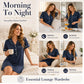 ☁️ Chemise de Nuit Ample à Manches Courtes — Tissu Ultra-Doux Extensible | Respirant | Jamais Serré ni Contraignant