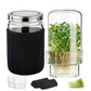 🌱 Faites pousser des pousses fraîches à la maison – Kit bocal en verre avec manchon occultant 🥗