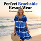 Robe Décontractée Femme Tie-Dye Imprimé Léopard Col V