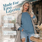 👕🌸 Sweat à col rond oversize femme – Coupe ample décontractée, matière douce et respirante, l’indispensable d’un look effortless au quotidien ☁️👖