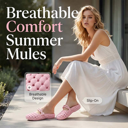 👡 -50% OFFRE LIMITÉE ! 🌸 Mules Femme Bout Fermé Respirantes – Légères, Confortables & Polyvalentes – Idéales pour le Quotidien, le Bureau & les Journées Ensoleillées ☀️