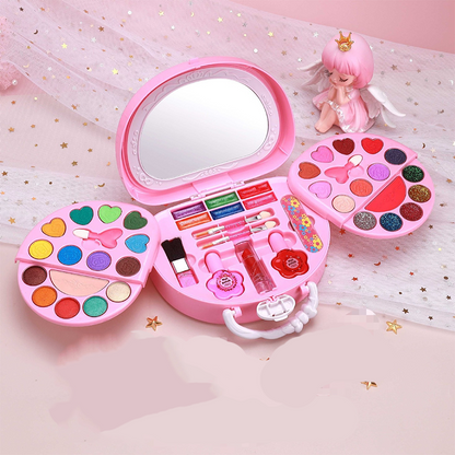 📢 50% DE RÉDUCTION ! 👜 Kit de Maquillage Lavable Enfant – Plastique – Sac à Main Rose & Palette Dépliable for Filles