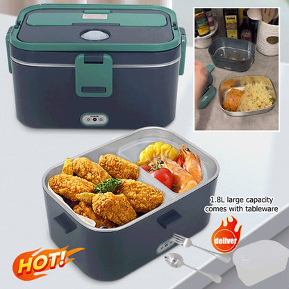 🌡️ 50% DE RÉDUCTION ! ♨️ Ensemble Chauffant pour Repas – Inox & Plastique – 1,8L & Poignée Renforcée for Travail & Voyage