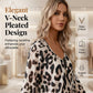 Blouse de Bureau Chic à Imprimé Léopard