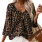 Blouse de Bureau Chic à Imprimé Léopard