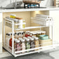 🍳 50% DE RÉDUCTION ! 🏠 Étagère de Cuisine Coulissante – Acier – Deux Niveaux & Glissement Doux for Placard & Plan de Travail