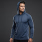 T-Shirt à Capuche Manches Longues Respirant pour Homme