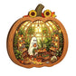 🎉 OFFRE LIMITÉE -50% ! 🎃 Décoration de Table Citrouille d'Halloween en Bois – Construction en Bois Double Couche au Charme Festif 🍂