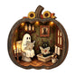 🎉 OFFRE LIMITÉE -50% ! 🎃 Décoration de Table Citrouille d'Halloween en Bois – Construction en Bois Double Couche au Charme Festif 🍂