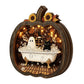 🎉 OFFRE LIMITÉE -50% ! 🎃 Décoration de Table Citrouille d'Halloween en Bois – Construction en Bois Double Couche au Charme Festif 🍂