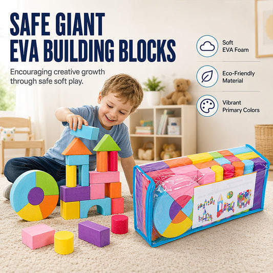 ⏳Offre limitée -50%⏰Jeu de Blocs de Construction en Mousse EVA Souple pour Enfants🏰