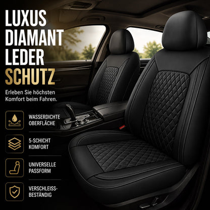 🚗 50% DE RÉDUCTION ! 🛋️ Ensemble Housses Siège Voiture Cuir PU – Cuir PU + Mousse 5 Couches – Surpiqué Losange & Universel for Confort & Protection