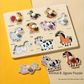 🧩 50% DE RÉDUCTION ! 🌳 Puzzle à Chevilles Montessori en Bois – Contreplaqué Massif – Chevilles Larges & Rivets Renforcés for Bébés 1-3 Ans