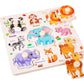 🧩 50% DE RÉDUCTION ! 🌳 Puzzle à Chevilles Montessori en Bois – Contreplaqué Massif – Chevilles Larges & Rivets Renforcés for Bébés 1-3 Ans