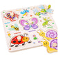 🧩 50% DE RÉDUCTION ! 🌳 Puzzle à Chevilles Montessori en Bois – Contreplaqué Massif – Chevilles Larges & Rivets Renforcés for Bébés 1-3 Ans