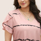 🏖️Soldes d'Été 50% OFF🏝️👚T-Shirt Grande Taille à Rayures Col V Manches Courtes✨