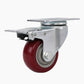 🔩 Roulette Pivotante Robuste avec Frein Total – Capacité 200 kg, Roue PU, Sans Marquage, Rotation 360° Fluide pour Chariot & Établi 🛠️✨