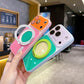Coque Téléphone avec Anneau Rotatif 360° Color Block