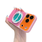 Coque Téléphone avec Anneau Rotatif 360° Color Block