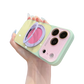 Coque Téléphone avec Anneau Rotatif 360° Color Block