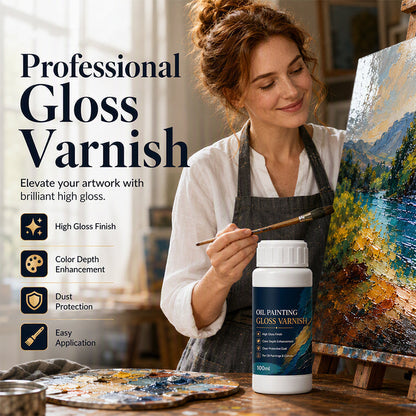 🖌️🛡️ Vernis de finition tableau – Autorise les retouches, ne laisse aucune trace de pinceau, confère un éclat profond et protège des UV pour une oeuvre qui traverse le temps ⏳🌞